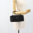 GUCCI Vanity Cosmetic Pouch Suede Black 032 1705 0140 Auth 70384-24