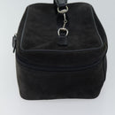 GUCCI Vanity Cosmetic Pouch Suede Black 032 1705 0140 Auth 70384-3