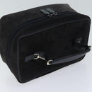 GUCCI Vanity Cosmetic Pouch Suede Black 032 1705 0140 Auth 70384-6