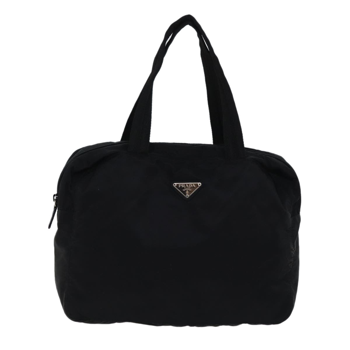 PRADA Hand Bag Nylon Black Auth 70386 - 0