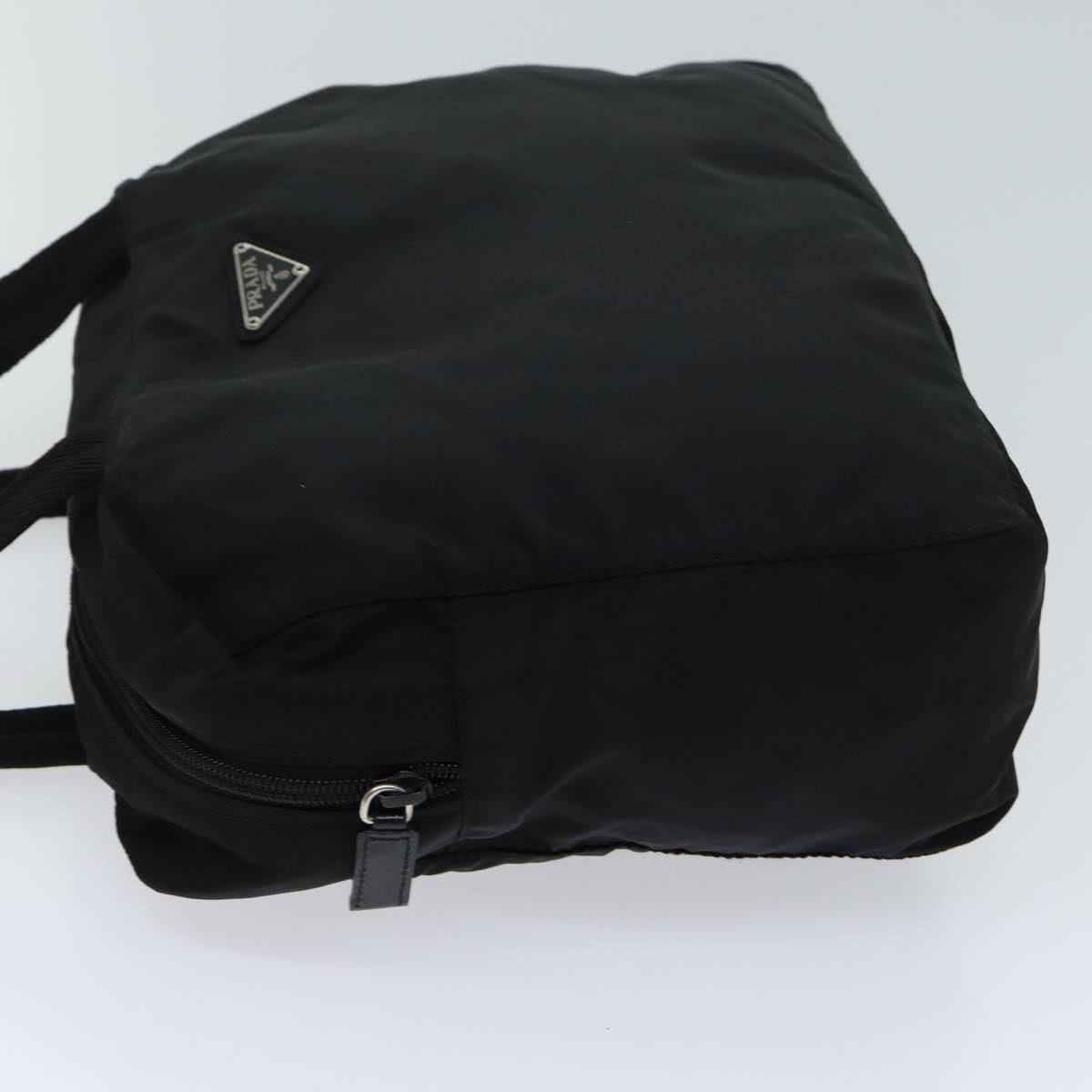 PRADA Hand Bag Nylon Black Auth 70386