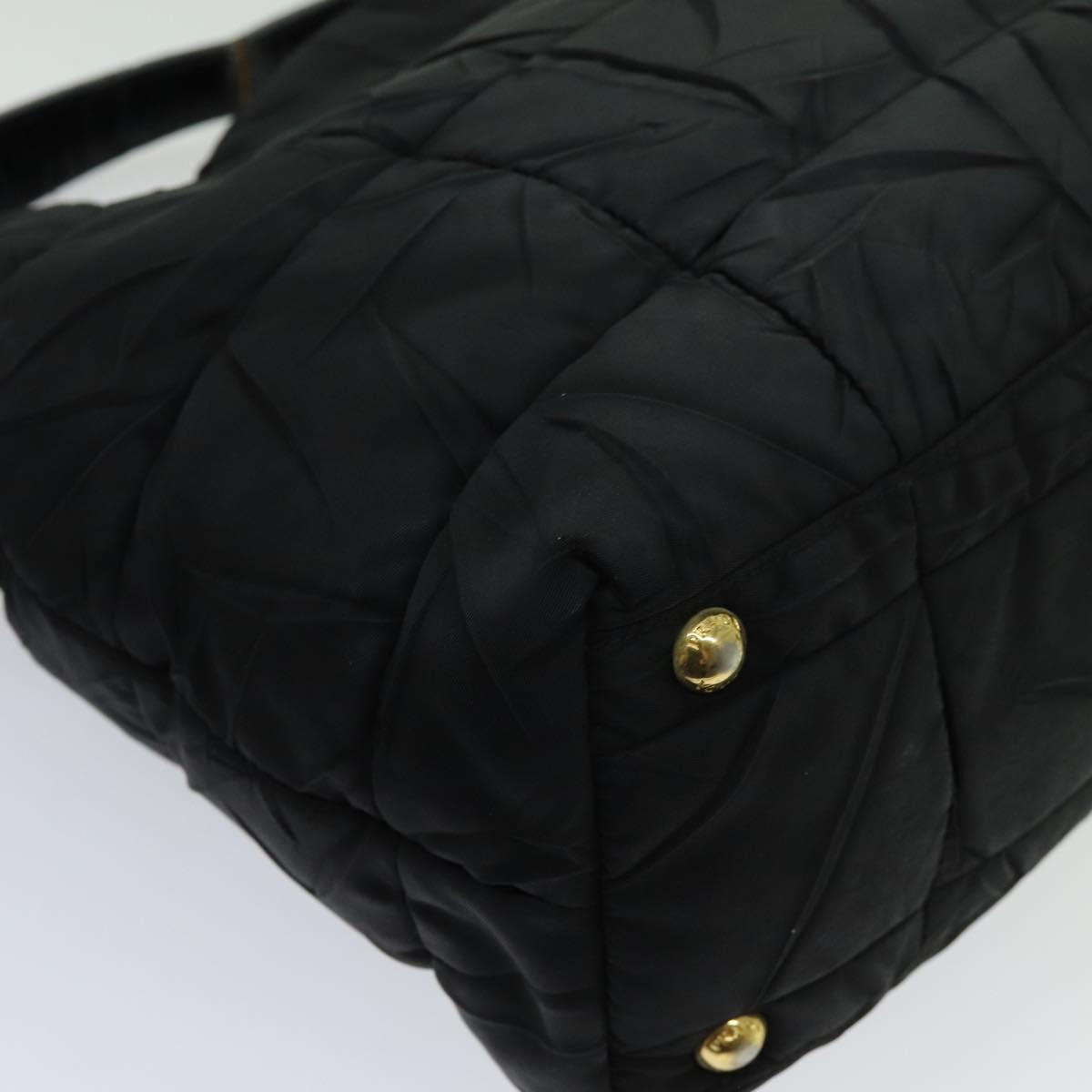 PRADA Shoulder Bag Nylon Black Auth 70387