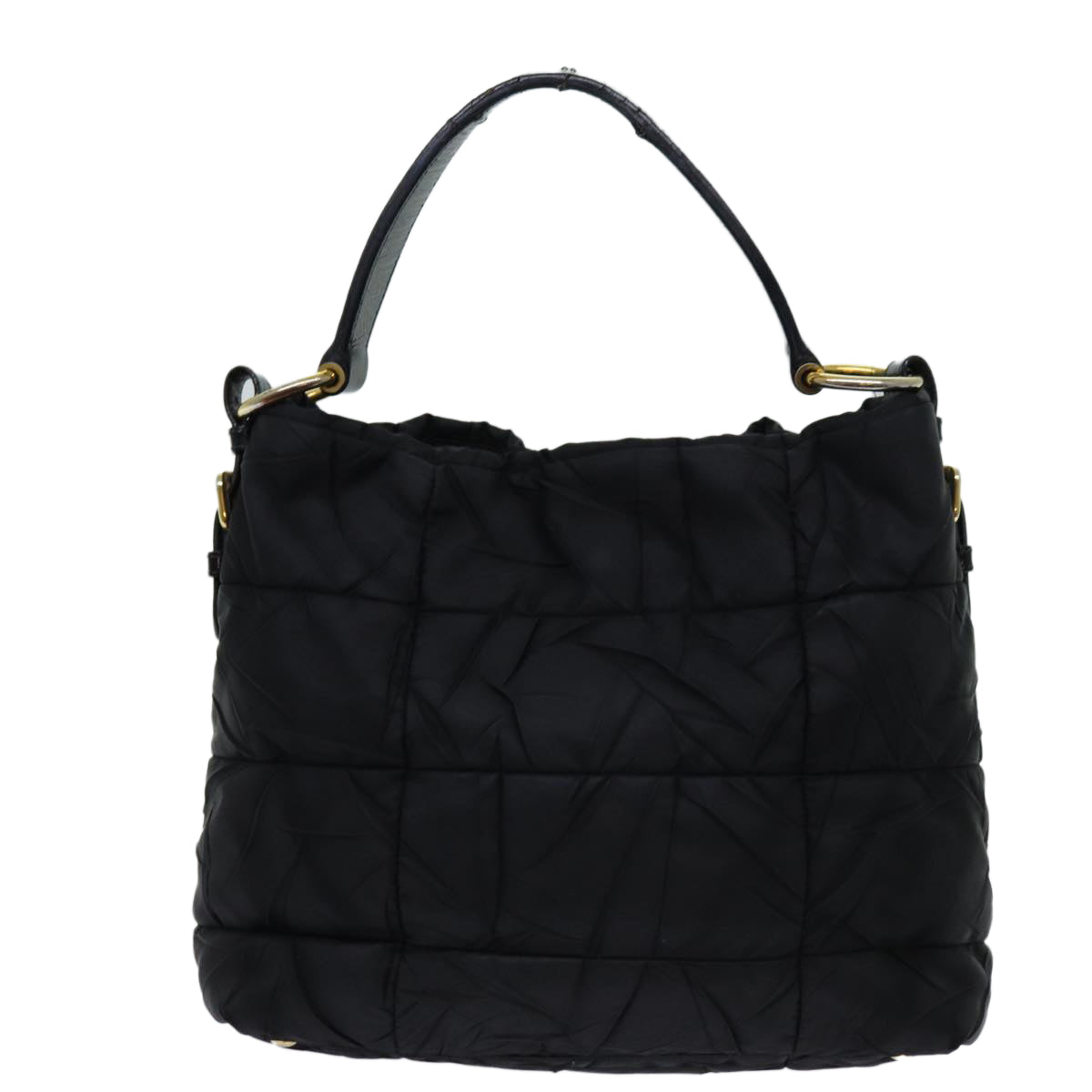 PRADA Shoulder Bag Nylon Black Auth 70387