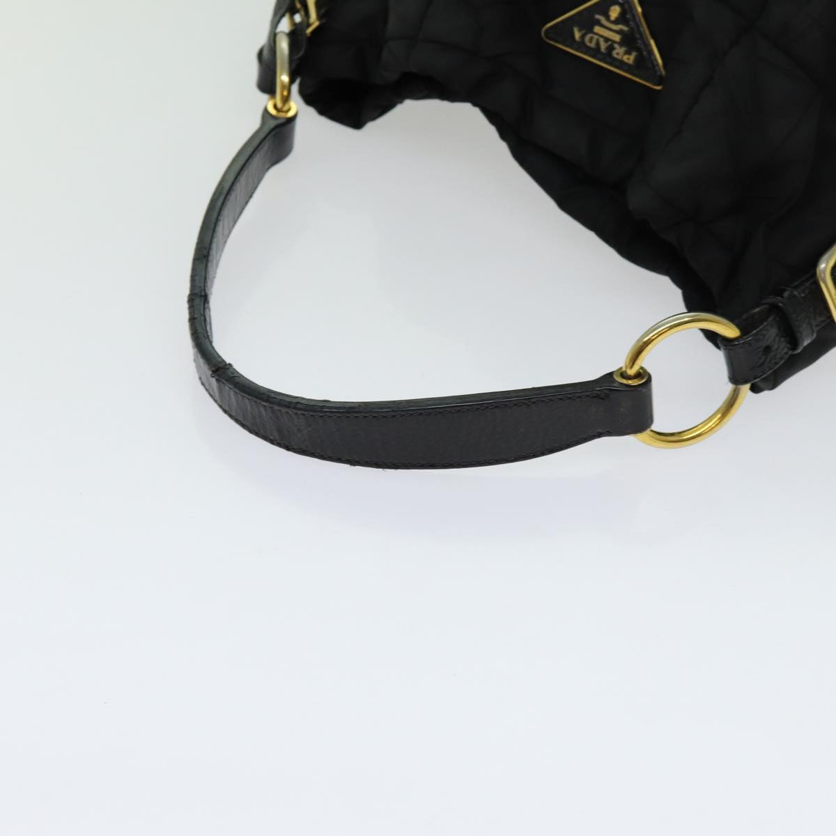 PRADA Shoulder Bag Nylon Black Auth 70387