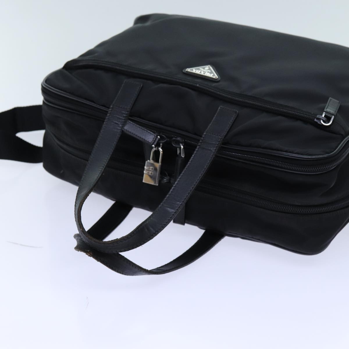 PRADA Business Bag Nylon 2way Black Auth 70389