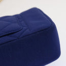 CHANEL Diana Matelasse Chain Shoulder Bag Canvas Blue Gold CC Auth 70391SAM-16