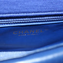 CHANEL Diana Matelasse Chain Shoulder Bag Canvas Blue Gold CC Auth 70391SAM-10