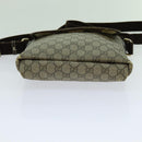GUCCI GG Supreme Shoulder Bag PVC Beige 223666 Auth 70394-5