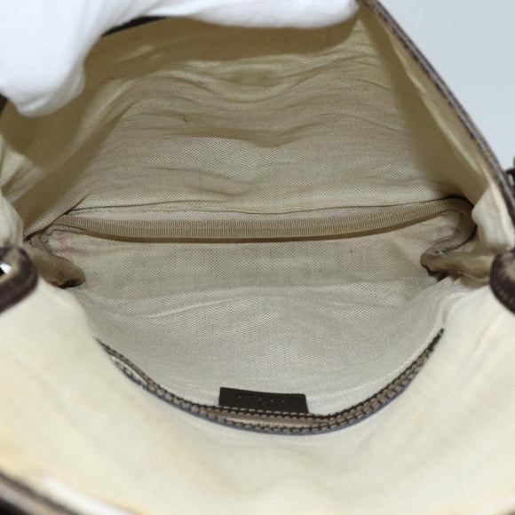 GUCCI GG Supreme Shoulder Bag PVC Beige 223666 Auth 70394