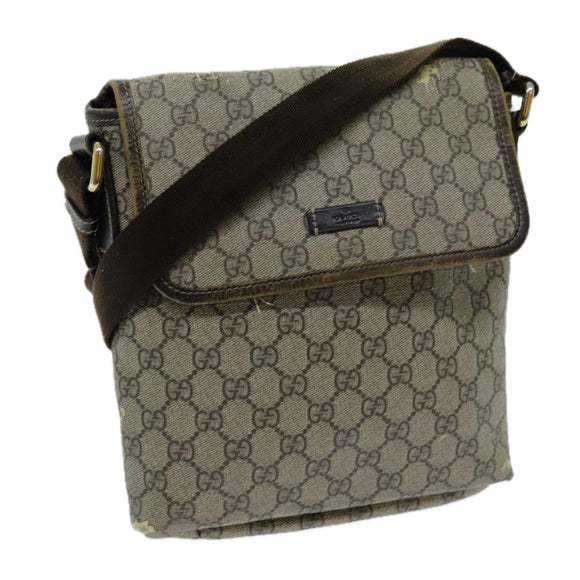 GUCCI GG Supreme Umhängetasche PVC Beige 223666 Original 70394