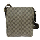 GUCCI GG Supreme Shoulder Bag PVC Beige 223666 Auth 70394-2