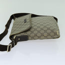 GUCCI GG Supreme Shoulder Bag PVC Beige 223666 Auth 70394-4