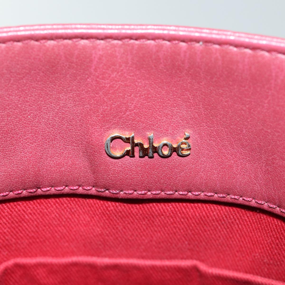 Chloe Shoulder Bag Leather Pink Auth 70409