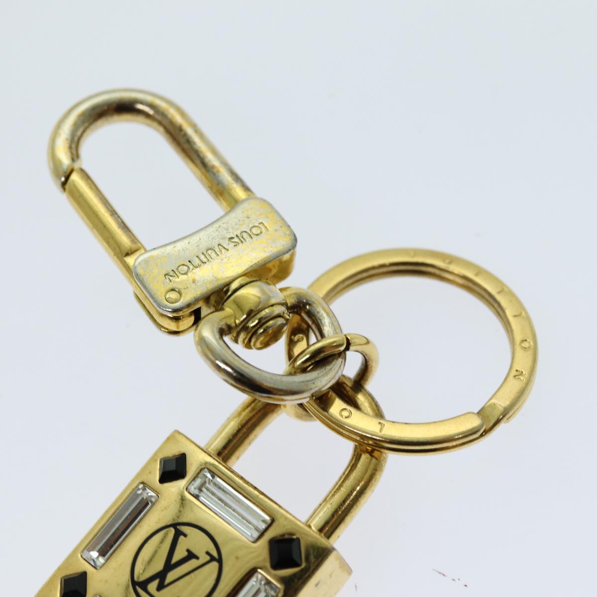 LOUIS VUITTON Rock Me Strass Key Holder Gold M64528 LV Auth 70418