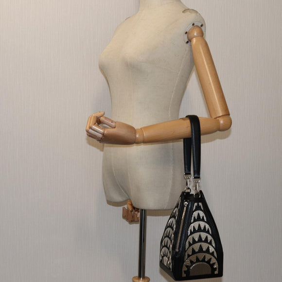 LOUIS VUITTON LV Buildings Minodiere Hand Bag Black M55728 LV Auth 70445SM