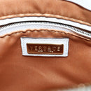 VERSACE Boston Bag Leather White Auth 70452A-20