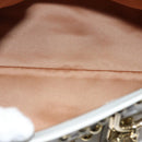 VERSACE Boston Bag Leather White Auth 70452A-11