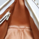 VERSACE Boston Bag Leather White Auth 70452A-21