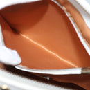 VERSACE Boston Bag Leather White Auth 70452A-23