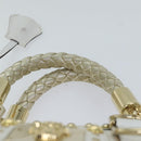 VERSACE Boston Bag Leather White Auth 70452A-8