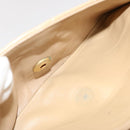 CHANEL Matelasse Chain Shoulder Bag Lamb Skin Beige CC Auth 70454A-19