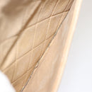 CHANEL Matelasse Chain Shoulder Bag Lamb Skin Beige CC Auth 70454A-20
