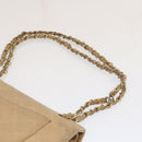 CHANEL Matelasse Chain Shoulder Bag Lamb Skin Beige CC Auth 70454A-8