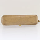 CHANEL Matelasse Chain Shoulder Bag Lamb Skin Beige CC Auth 70454A-5