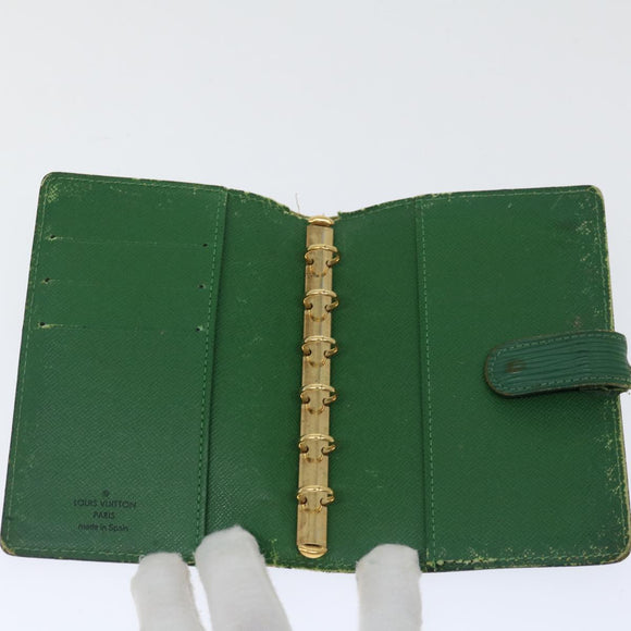 LOUIS VUITTON Epi Agenda PM Day Planner Cover Green R20054 LV Auth 70466
