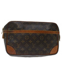 LOUIS VUITTON Monogram Compiegne 28 Clutch Bag M51845 LV Auth 70477-1