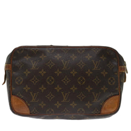 LOUIS VUITTON Monogram Compiegne 28 Clutch Bag M51845 LV Auth 70477 - 0
