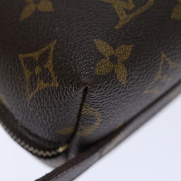 LOUIS VUITTON Monogram Trousse Demi Ronde Cosmetic Pouch M47520 LV Auth 70486