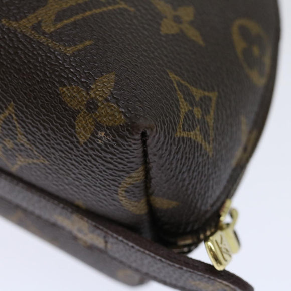 LOUIS VUITTON Monogram Trousse Demi Ronde Cosmetic Pouch M47520 LV Auth 70486