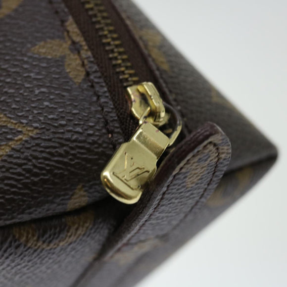 LOUIS VUITTON Monogram Trousse Demi Ronde Cosmetic Pouch M47520 LV Auth 70486