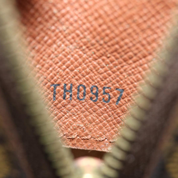 LOUIS VUITTON Monogram Trousse Demi Ronde Cosmetic Pouch M47520 LV Auth 70486