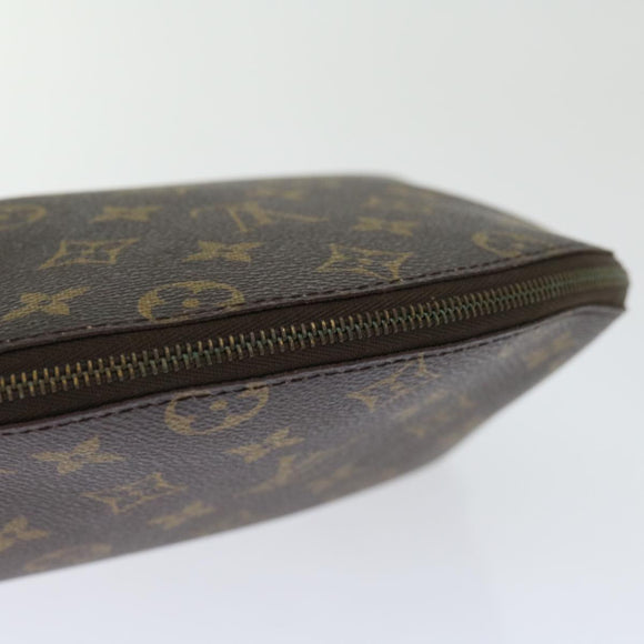 LOUIS VUITTON Monogram Trousse Demi Ronde Cosmetic Pouch M47520 LV Auth 70486
