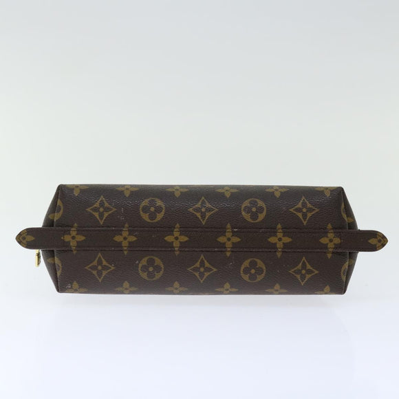 LOUIS VUITTON Monogram Trousse Demi Ronde Cosmetic Pouch M47520 LV Auth 70486