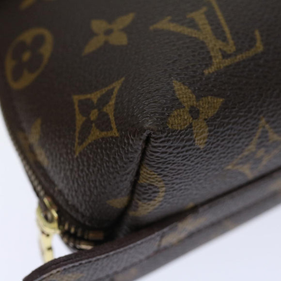 LOUIS VUITTON Monogram Trousse Demi Ronde Cosmetic Pouch M47520 LV Auth 70486