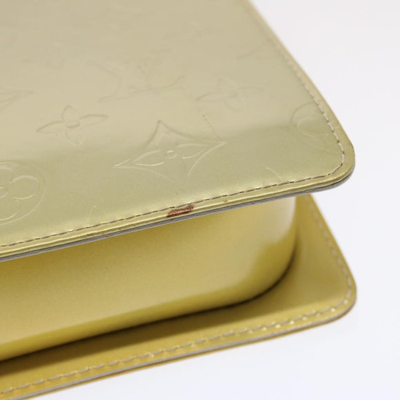 LOUIS VUITTON Monogram Vernis Motto Accessory Pouch Gris M91030 LV Auth 70506