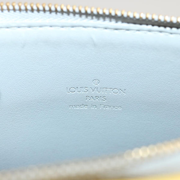 LOUIS VUITTON Monogram Vernis Motto Accessory Pouch Gris M91030 LV Auth 70506