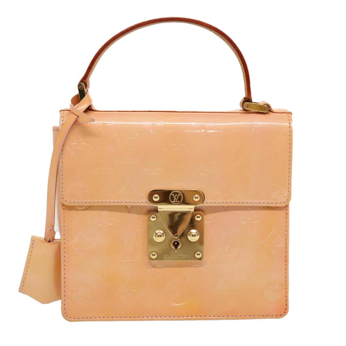 LOUIS VUITTON Vernis Spring Street Hand Bag Marshmallow Pink M91033 Auth 70507