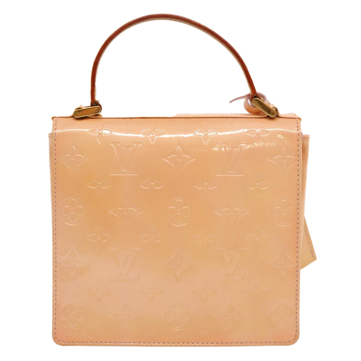 LOUIS VUITTON Vernis Spring Street Hand Bag Marshmallow Pink M91033 Auth 70507