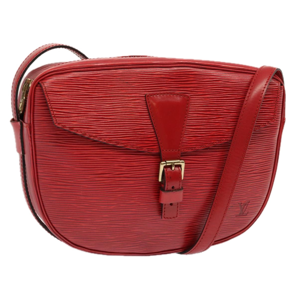 LOUIS VUITTON Epi Jeune Fille MM Shoulder Bag Red M52157 LV Auth 70508