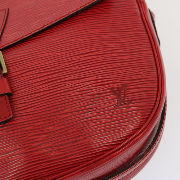 LOUIS VUITTON Epi Jeune Fille MM Shoulder Bag Red M52157 LV Auth 70508V