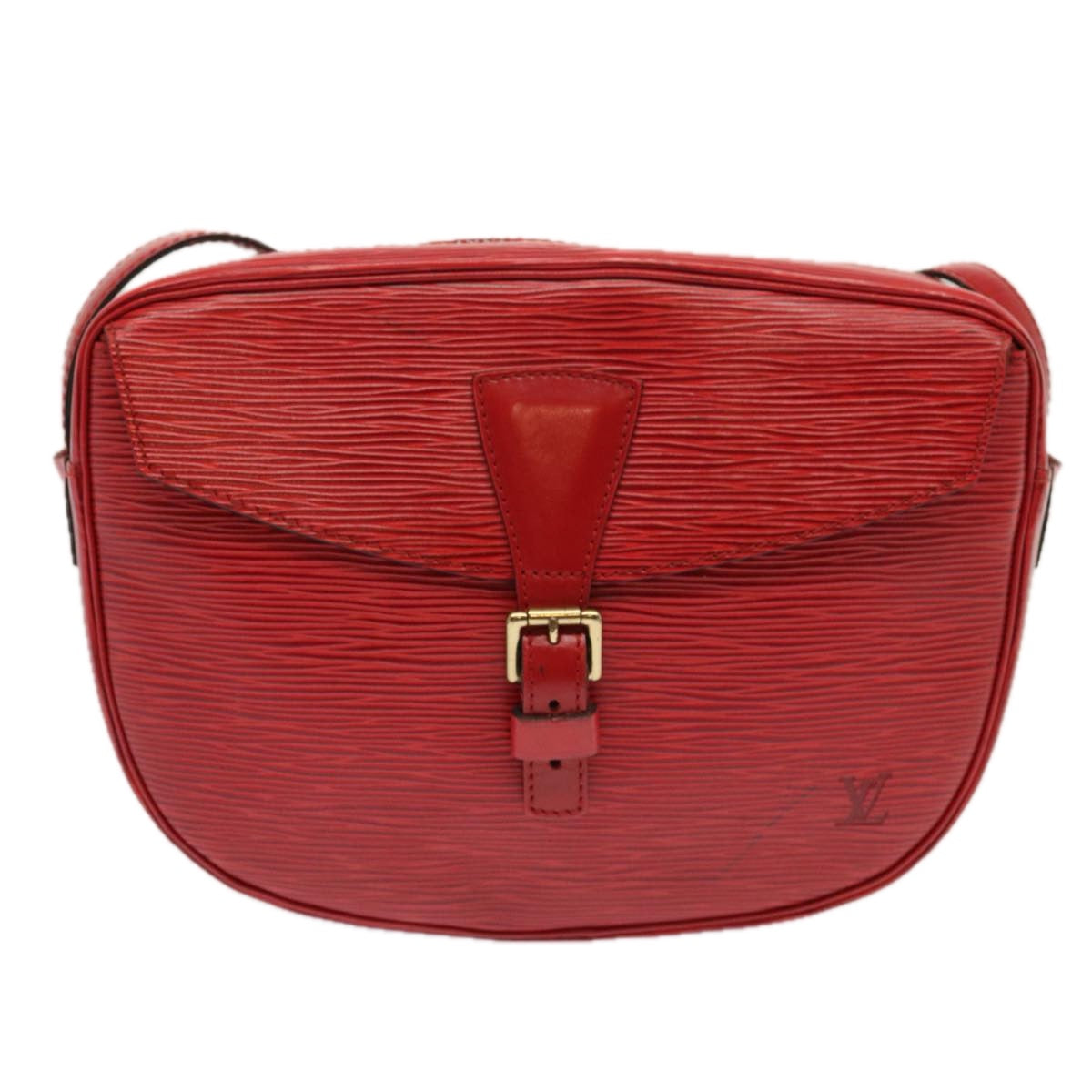 LOUIS VUITTON Epi Jeune Fille MM Shoulder Bag Red M52157 LV Auth 70508