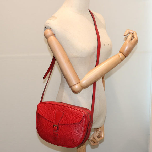 LOUIS VUITTON Epi Jeune Fille MM Shoulder Bag Red M52157 LV Auth 70508V