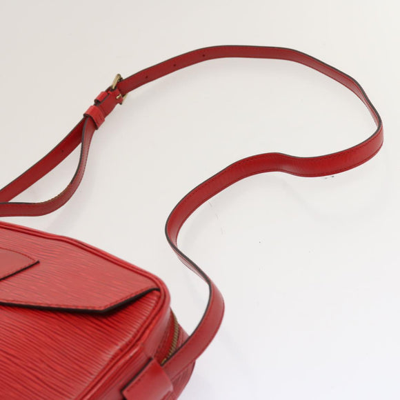LOUIS VUITTON Epi Jeune Fille MM Shoulder Bag Red M52157 LV Auth 70508V