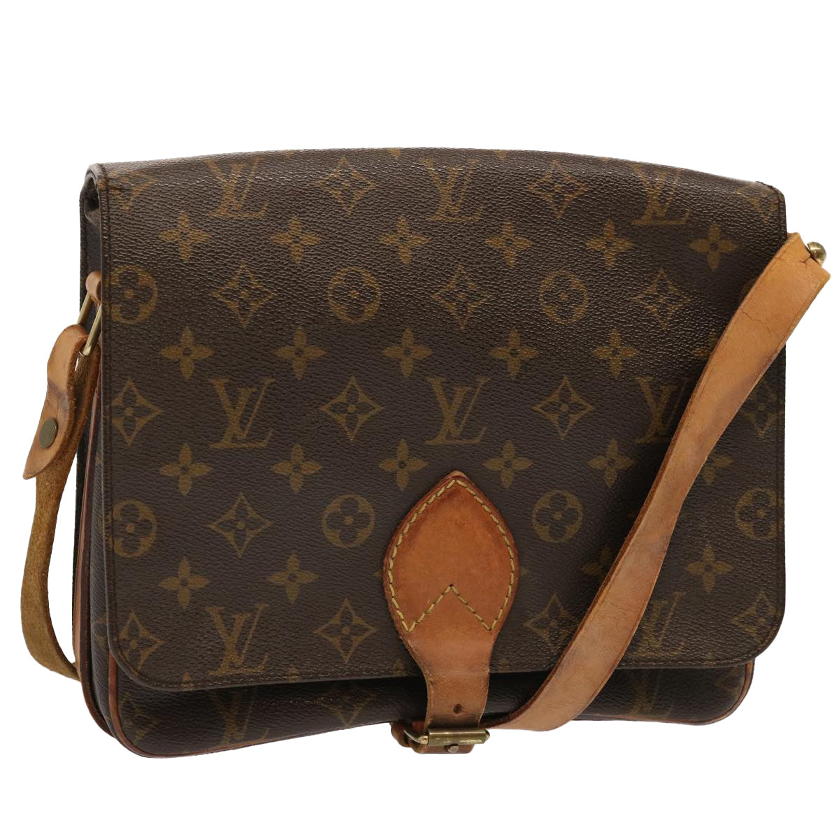 LOUIS VUITTON Monogram Cartouchiere GM Shoulder Bag M51252 LV Auth 70510