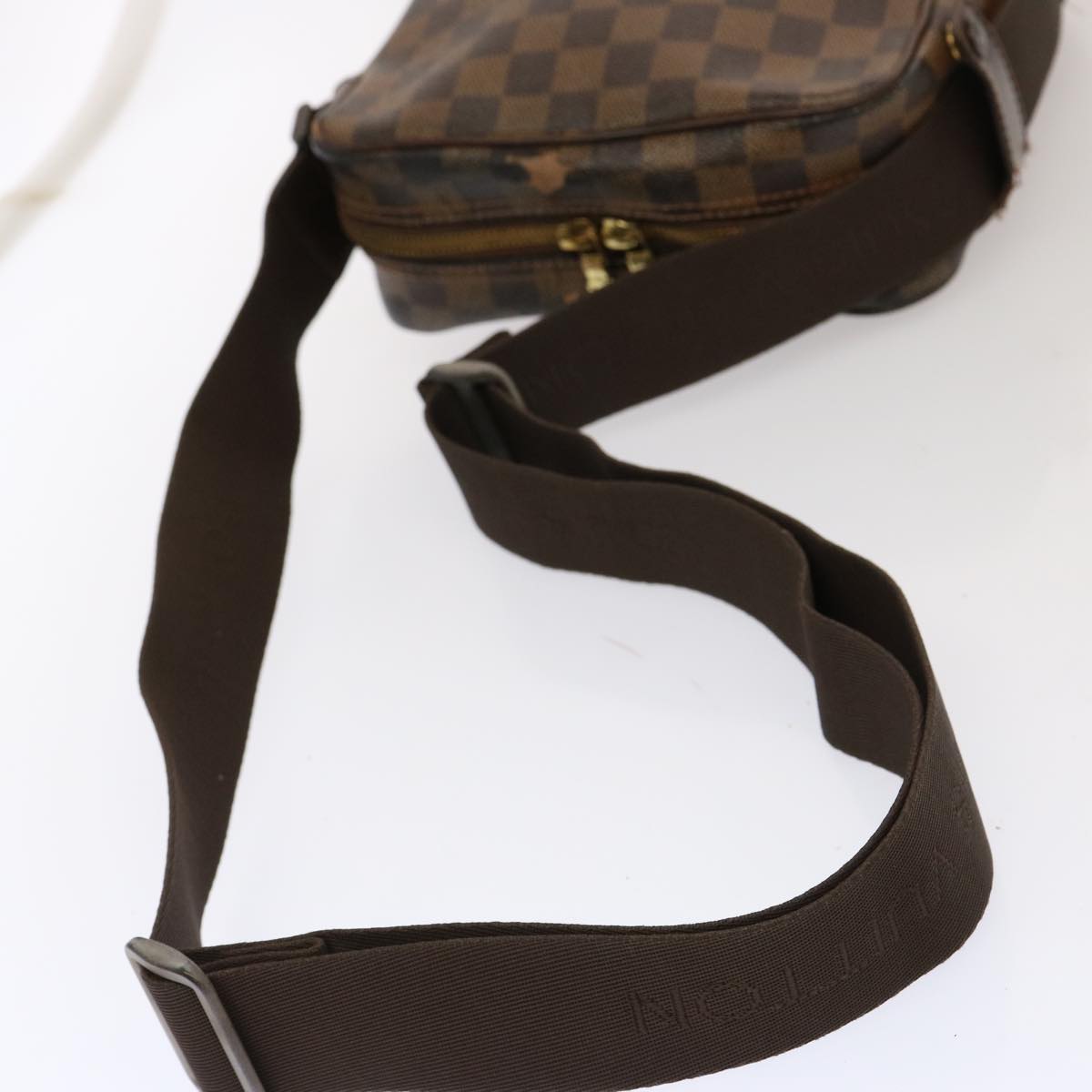 LOUIS VUITTON Damier Ebene Olaf PM Shoulder Bag N41442 LV Auth 70521