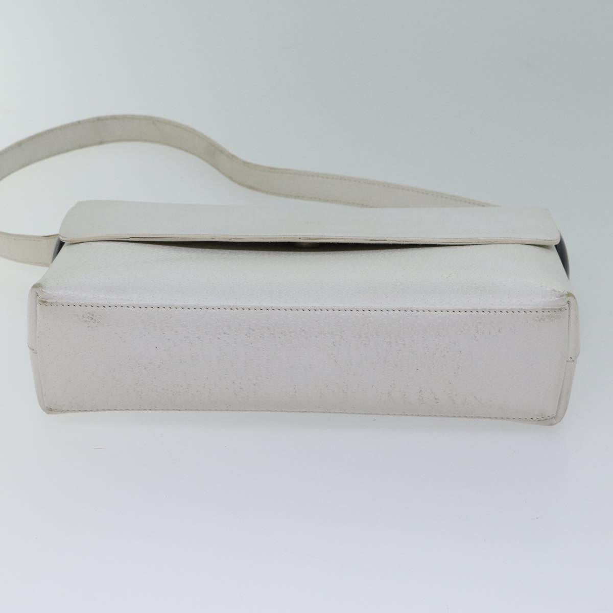 GUCCI Shoulder Bag Leather White 001 1998 1766 Auth 70524